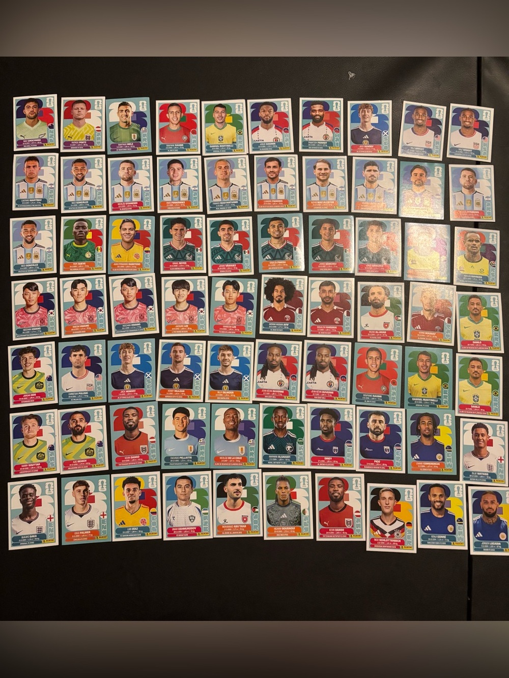 Soccer Player Sticker Collection - Multicolor Trading Cards Set 70 piezas